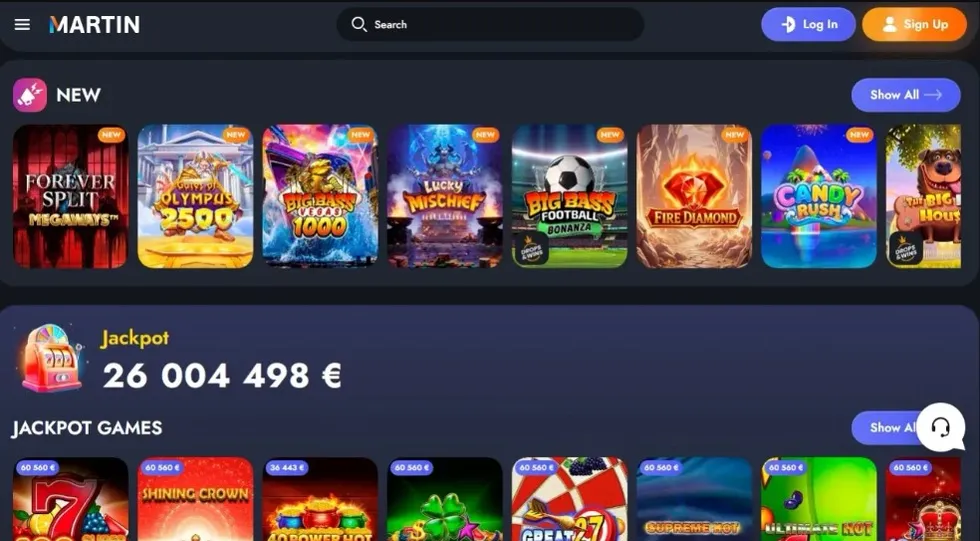 Martin Casino : indbetalinger, udbetalinger og betalingsmuligheder